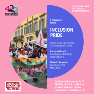 gruppo accessibilità circolo e documentario disability pride network